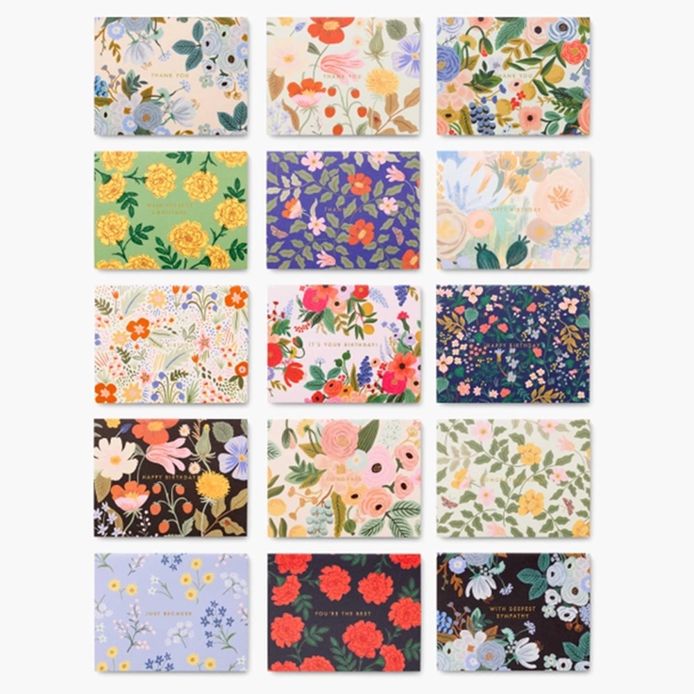 Rifle Paper, Stationery, Gifts, Assorted, Card Set, Mixed Florals, 728751